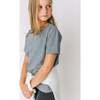 The Organic Short Sleeve Boxy Tee,  Heather Grey - T-Shirts - 3
