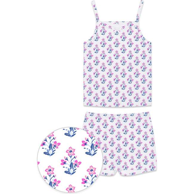 The Organic Cami and Shorts Set, Block Floral