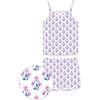 The Organic Cami and Shorts Set, Block Floral - Underwear - 1 - thumbnail