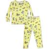 Teddy Bear Picnic Kids Pajamas, Yellow - Pajamas - 1 - thumbnail
