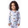 Vintage Suitcases Kids Pajamas, Blue - Pajamas - 2