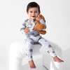 Vintage Suitcases Bamboo Convertible Footie, Blue - Footie Pajamas - 3