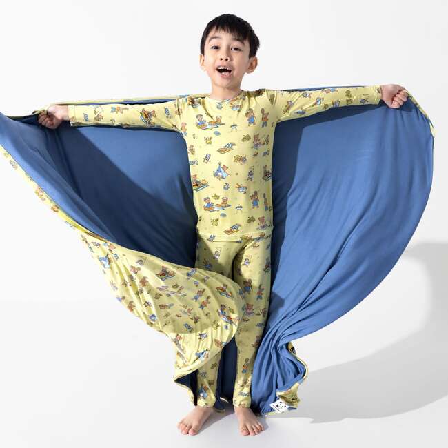 Teddy Bear Picnic Kids Pajamas, Yellow - Pajamas - 6