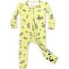 Teddy Bear Picnic Bamboo Convertible Footie, Yellow - Footie Pajamas - 1 - thumbnail