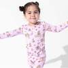 Tea Party Bamboo Kids Pajamas, Pink - Pajamas - 2