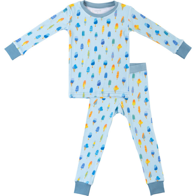 Toddler/Kids Bamboo Pajamas , Blue Popsicle