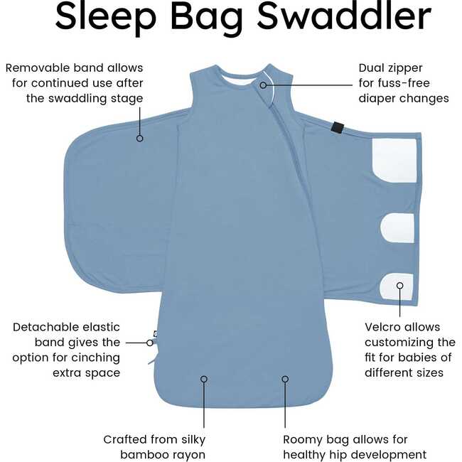 Sleep Bag Swaddler, Slate 1.0 - Swaddles - 5