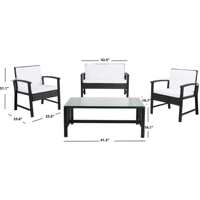 Krissy Living Set, Black - Outdoor Home - 5