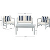 Montez 4-Piece Outdoor Set with Accent Pillows, Grey - Outdoor Home - 6