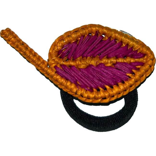 Pink Leaf Hair Tie