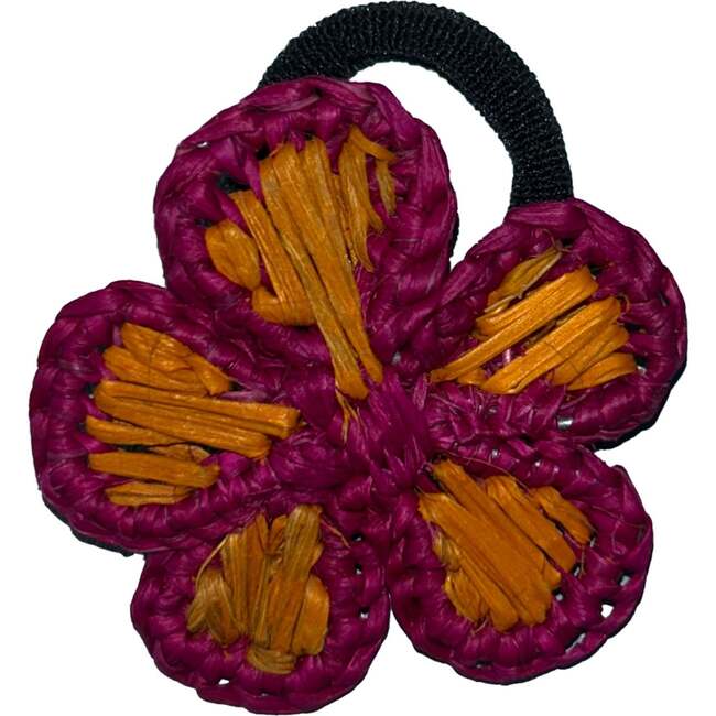 Orange Floral Hair Tie