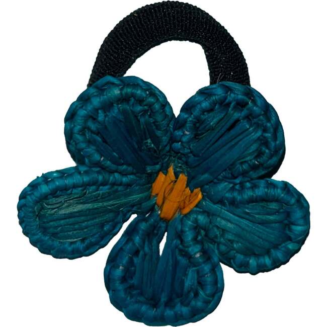 Blue Floral Hair Tie