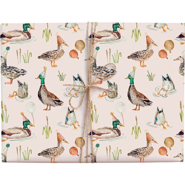Birthday Duck Gift Wrap Roll, Beige