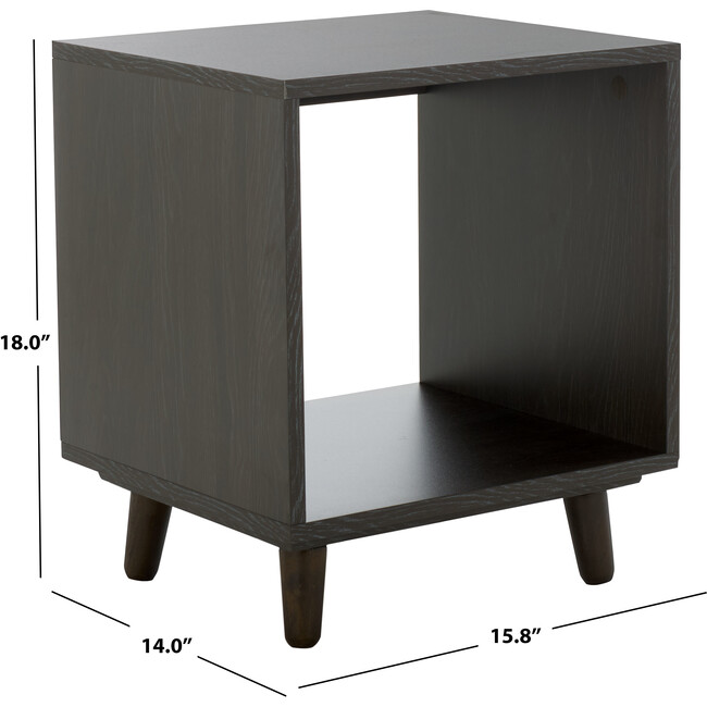 Yona Open Shelf Accent Table, Black - Accent Tables - 3