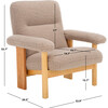 Attwell Accent Chair, Beige - Accent Seating - 3