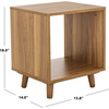 Yona Open Shelf Accent Table, Brown - Accent Tables - 3