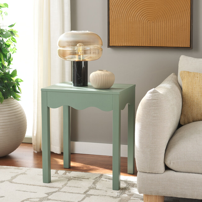 Litith Sq Wave Accent Table, Green - Accent Tables - 2