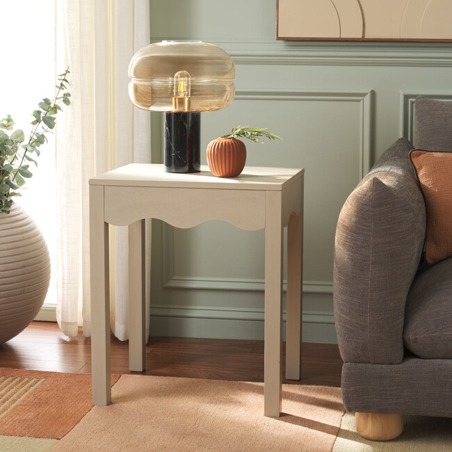 Litith Sq Wave Accent Table, Beige - Accent Tables - 2