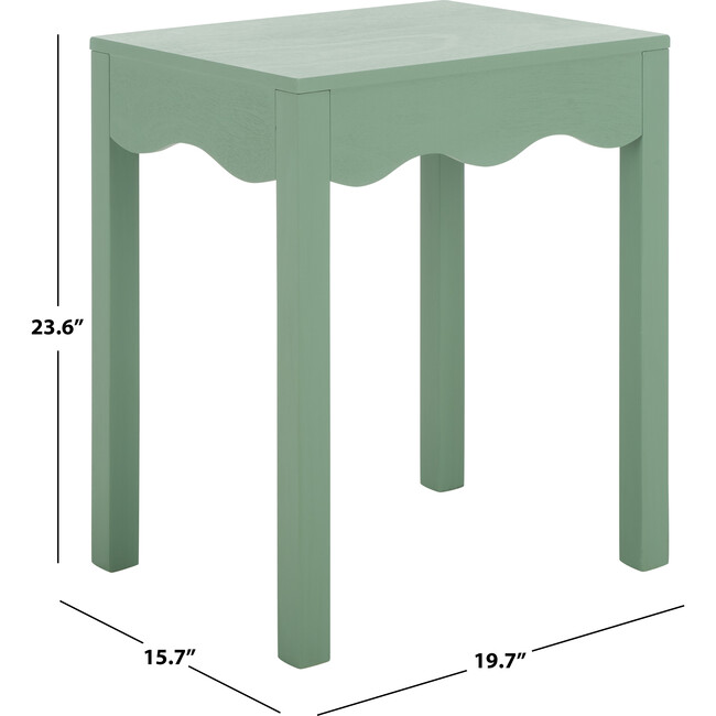 Litith Sq Wave Accent Table, Green - Accent Tables - 3