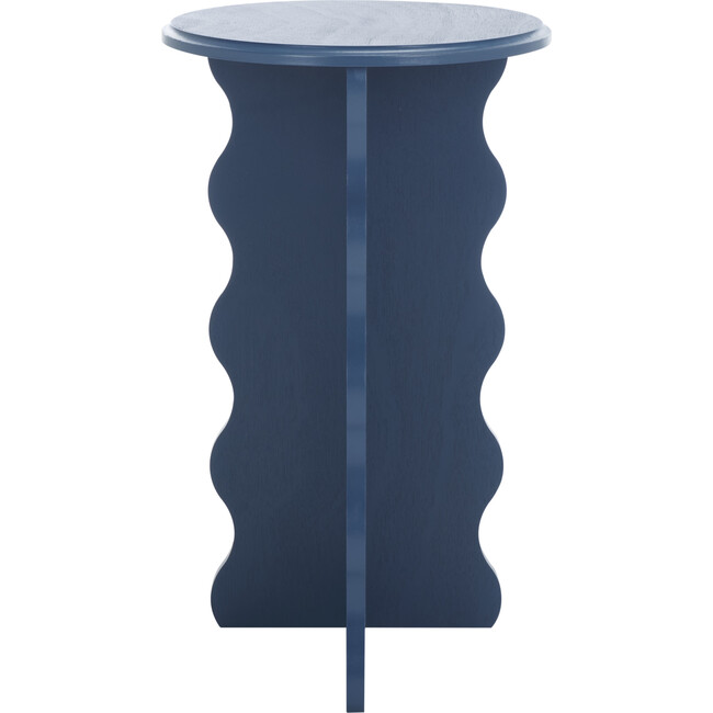 Lilith Wavy Accent Table, Blue