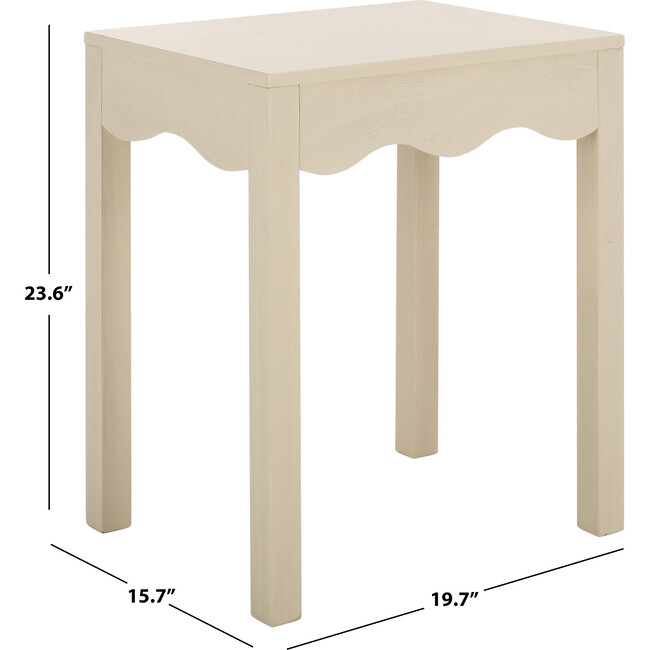 Litith Sq Wave Accent Table, Beige - Accent Tables - 3