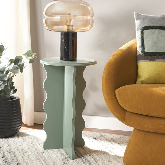 Lilith Wavy Accent Table, Green - Accent Tables - 2