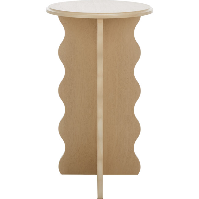 Lilith Wavy Accent Table, Natural