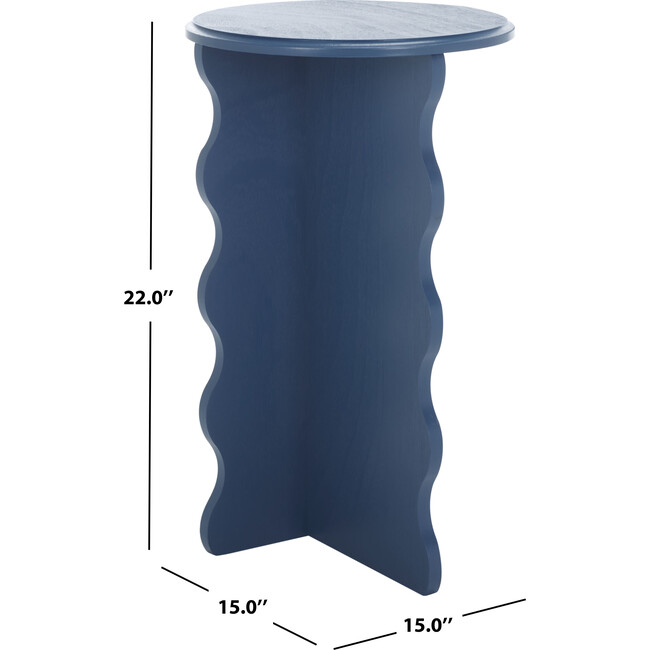 Lilith Wavy Accent Table, Blue - Accent Tables - 4