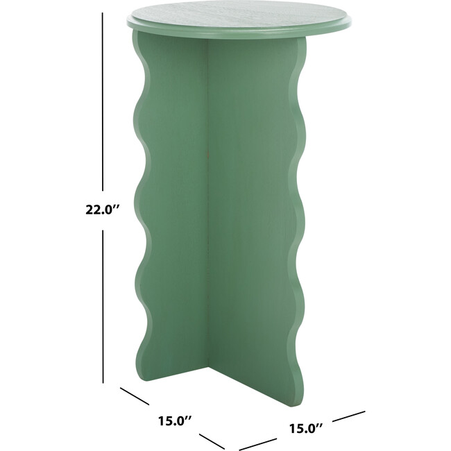 Lilith Wavy Accent Table, Green - Accent Tables - 4
