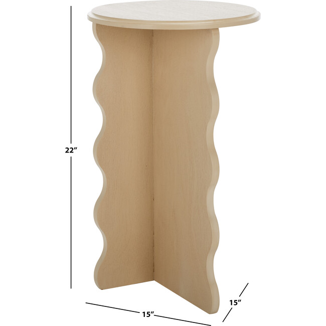 Lilith Wavy Accent Table, Natural - Accent Tables - 4