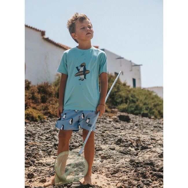 Holly & Beau Penguin Color Changing Swim Trunks - Swim Trunks - 4