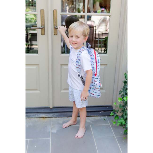 Hudson Boys' Short Set, School Plaid Blue - Mixed Apparel Set - 2