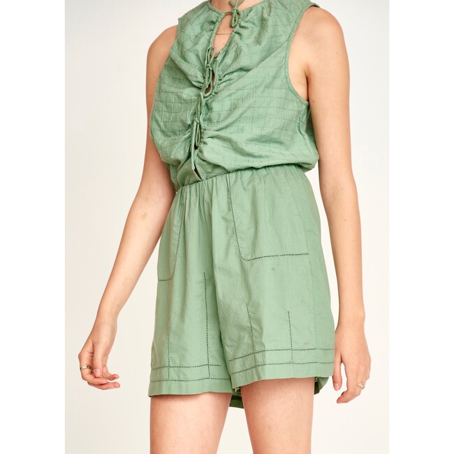 Woodstock Long Line Shorts, Mint - Shorts - 2