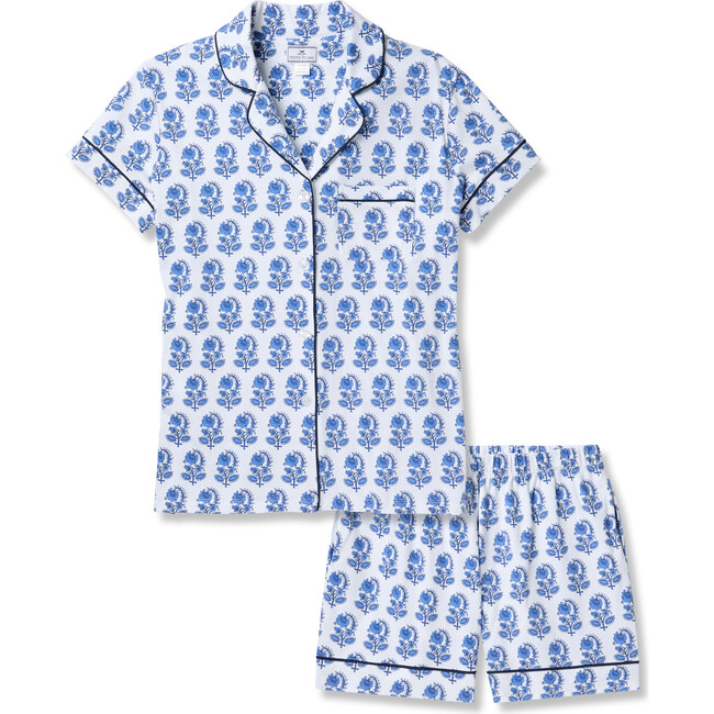 Women's Pima Cotton Short Sleeve Short Set, Bristol Bay
