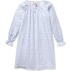 Girl's Delphine Nightgown, Blue Hearts - Nightgowns - 1 - thumbnail
