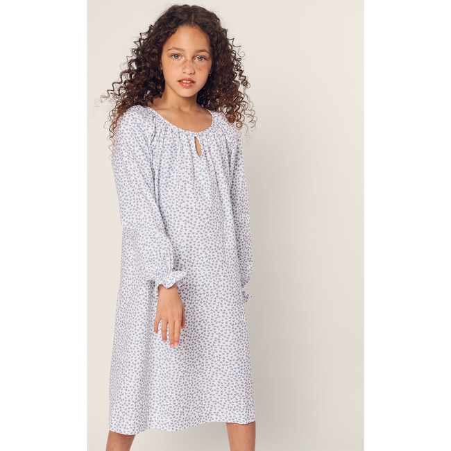 Girl's Delphine Nightgown, Blue Hearts