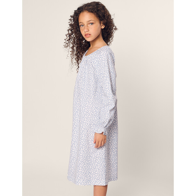 Girl's Delphine Nightgown, Blue Hearts - Nightgowns - 3