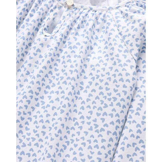 Girl's Delphine Nightgown, Blue Hearts - Nightgowns - 7