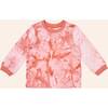 Tie Dye Longsleeve Tee, Red - T-Shirts - 1 - thumbnail