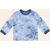 Tie Dye Longsleeve Tee, Navy - T-Shirts - 1 - thumbnail