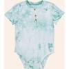 Tie Dye Henley Onesie, Green - Onesies - 1 - thumbnail