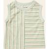 Stripe Mix Tank Top, Green Stripes - Tank Tops - 1 - thumbnail