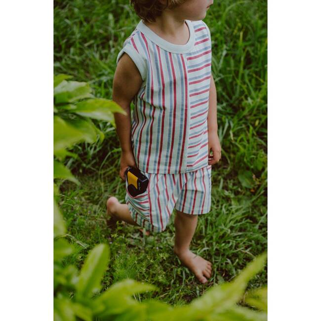 Stripe Mix Tank Top, Red/Blue Stripes - Tank Tops - 2