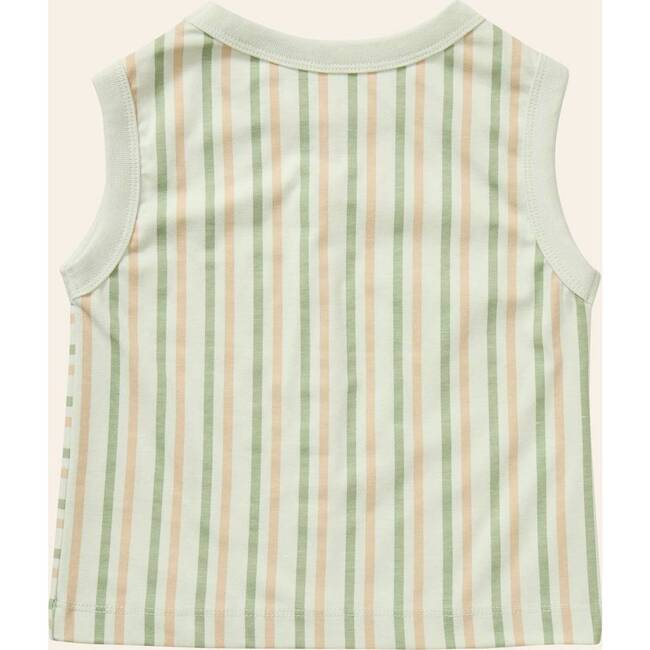 Stripe Mix Tank Top, Green Stripes - Tank Tops - 3