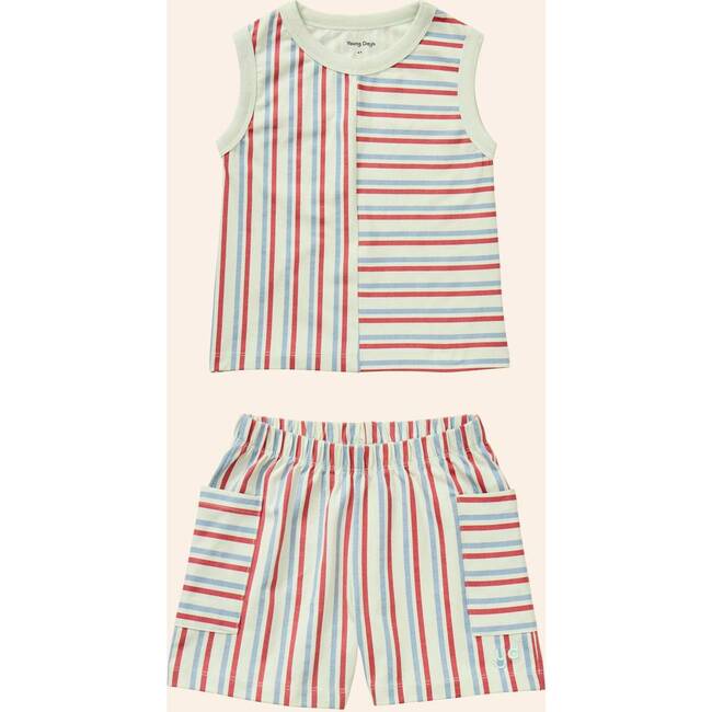 Stripe Mix Set, Red/Blue Stripes