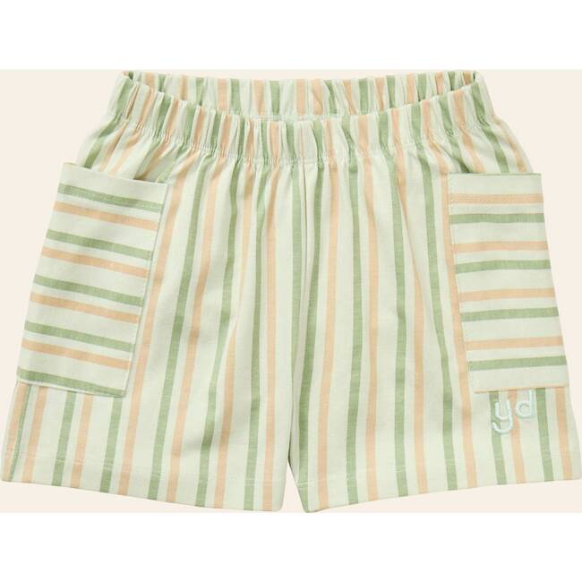 Stripe Mix Pocket Shorts, Green Stripes