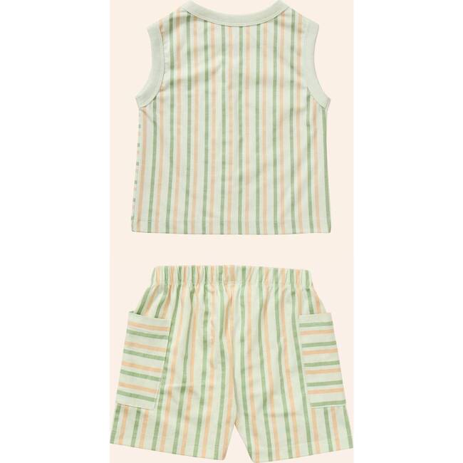 Stripe Mix Set, Green/Pink Stripes - Mixed Apparel Set - 3