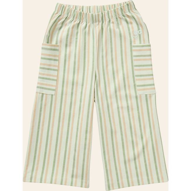 Stripe Mix Pocket Pants, Green Stripes