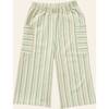 Stripe Mix Pocket Pants, Green Stripes - Pants - 1 - thumbnail