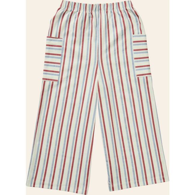 Stripe Mix Pocket Pants, Red/Blue Stripes - Pants - 3